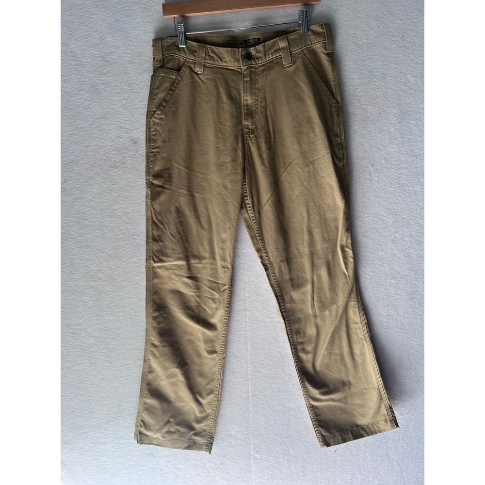 Carhartt Relaxed Fit Canvas Work Pants Tan Duck 32x32 Mens Straight Leg Utility